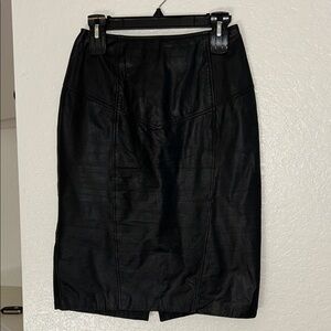 Leather Black Women's Skirt